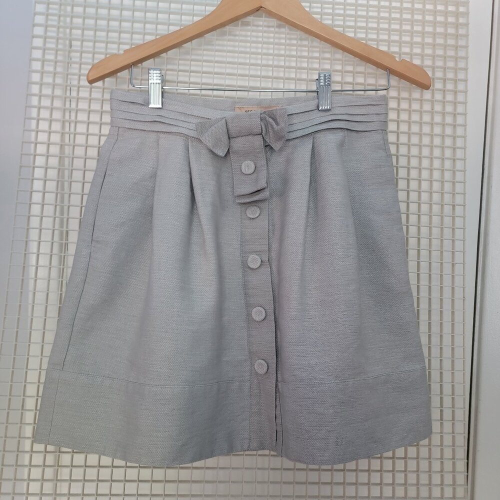 SEE BY CHLOE Gray Linen Skirt